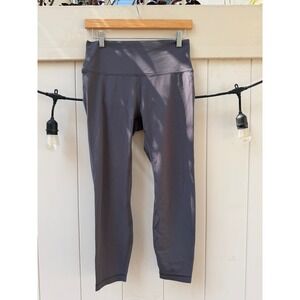 HeyNuts Womens High Waisted 7/8 Leggings Charcoal Gray Athletic M